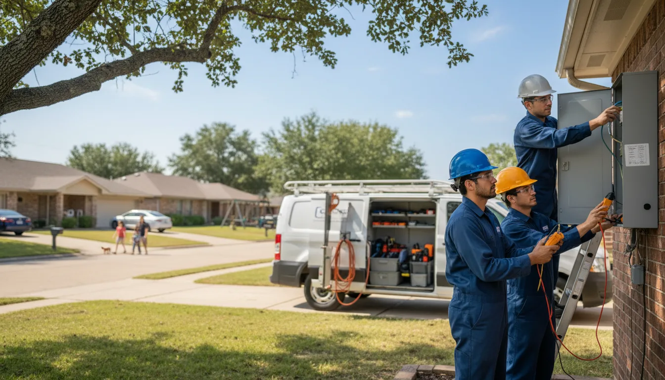 Certified electrician providing emergency electrical services in Hearne, TX